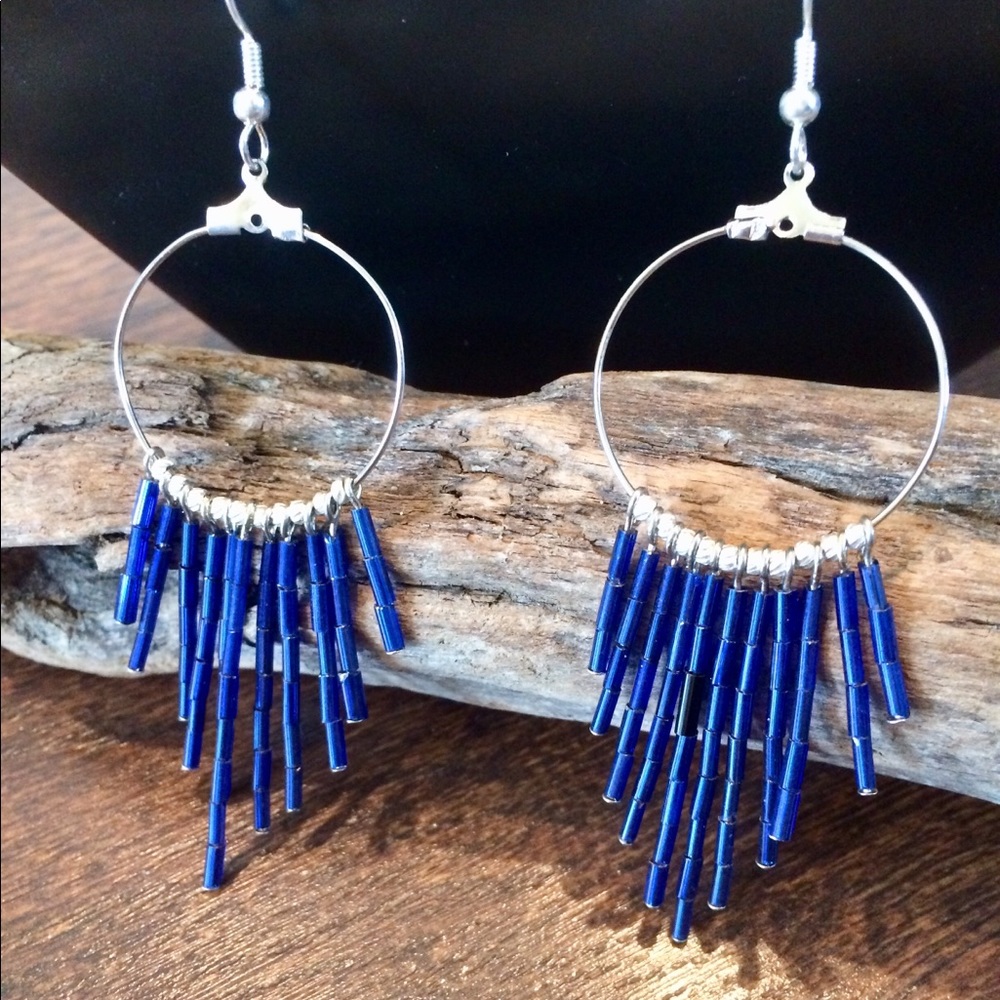 Dangle earrings.